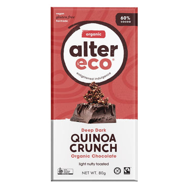 Alter Eco Dark Quinoa Crunch Chocolate 80g